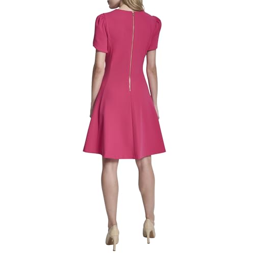 Image of DKNY Women's Tulip Sleeve Fit & Flare Mini Dress
