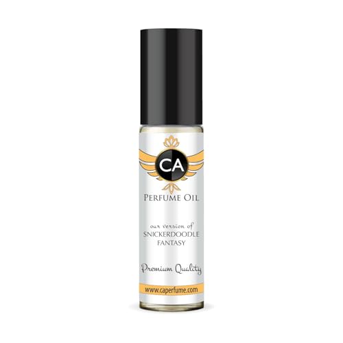 CA Perfume Impression of Snickerdoodle Fantasy Unisex Fragrance Oil Gourmand Scent Long Lasting Perfumes for Women &amp; Men Travel Size TSA Ready Mini Parfum Body Oil Roll-on 0.33 Fl Oz 10ml