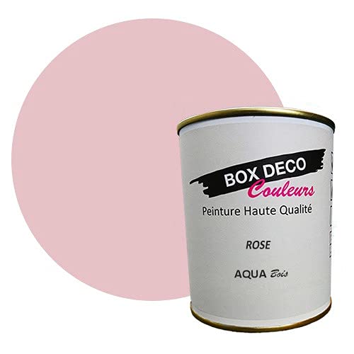 BOX DECO COLORES Pintura mueble madera interior a base de acrílico aspecto mate Aqua Madera - 750 ml, rosa