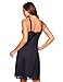Ilusion 2012 - Slip Dress for Women – Anti-Static Fabric, Adjustable Straps, Loose Fit – Underdress Slip, No Show Lines - Black, Size 38