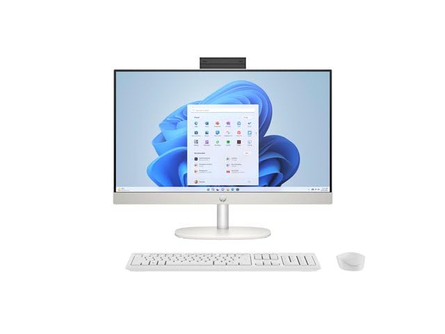 HP Tout-en-Un 24-cr0089nf, Ryzen 7 7730U, RAM 16 Go, SSD 512 Go NVMe, Écran LED 23.8" Full HD, Wi-FI 6, Windows 11 Home, Blanc