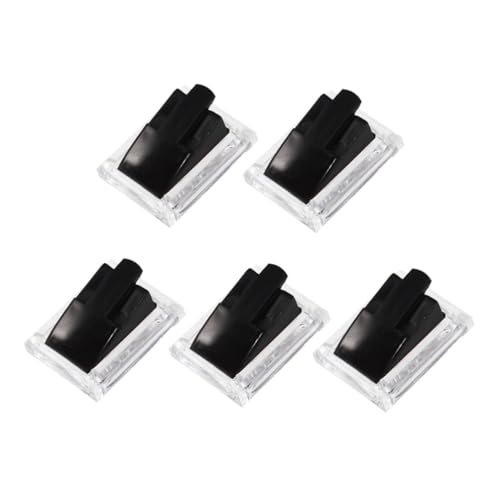WEKADRIN 5 piezas Soporte para Anillos Acrílico Transparente Negro de Exhibidor Compacto para Joyería Organizador Elegante para Tienda y Hogar