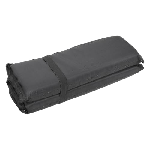 MAGICLULU Colchoneta Plegable de Tela Oxford Negra, Cojín para Sentarse Resistente y Lavable, Esterilla de Camping Portátil de 4 Pliegues para Actividades al Aire Libre y Senderismo