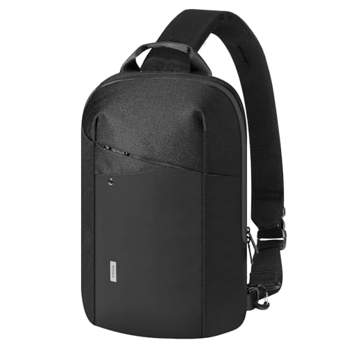 MoKo Compact EDC Sling Bag for New 13-inch iPad Pro M4/Air M2, Minimalist Chest Shoulder Crossbody Bag for Men Women Daily Use, Single Strap Daypack for New 13