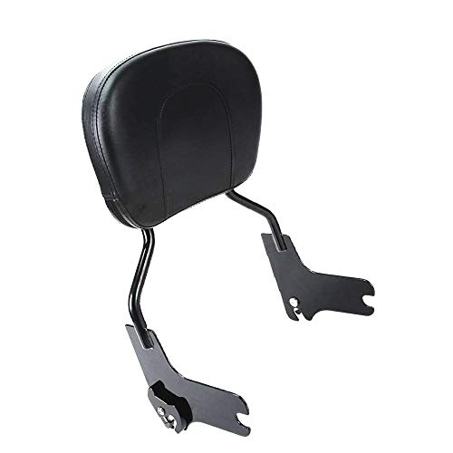 Asd Detachable Gloss Black Sissy Bar W/Passenger Backrest Pad & 4-Point Docking Hardware Kit Compatible With Harley Davidson Touring Road King Street Glide Electra Glide Road Glide 1997-2008 #TOP1