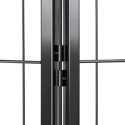 Topeakmart Foldable 8 Panels Dog Playpen Metal Pet Playpen Dog Exercise Pen Barrier With Door Portable Duck Chicken Puppy Fence Outdoor Indoor Black 32 Inch #TOP7