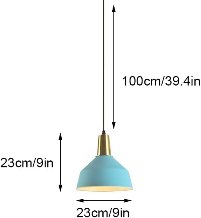 Lampe en fer E27 design ouvert suspension multicolore moderne - 7