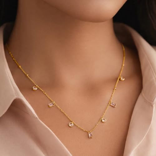 Image of Rubans Demi Fine Stainless Steel Necklace Chain Link Gift for Women & Girls