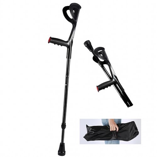 Hgdnndeop HGDNNDEOP Faltbare Unterarmgehstütze Schwarz