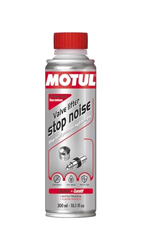 Motul Reductor Ruido Taqués Hidráulicos, Aditivo Curativo Para Motores Gasolina y Diésel, Anti-Ruido y Anti-Desgaste, Mejora las Propiedades del Aceite de Motor, Valve Lifter Stop Noise, 300 ml