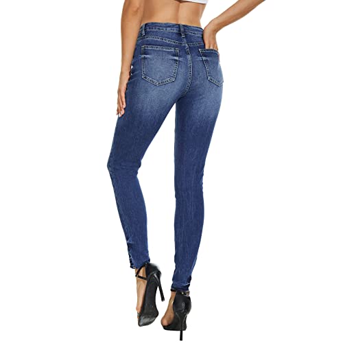 VIPONES Women Jeans High Waisted Skinny Stretchy Soft Slim Fit Distressed Comfy Classic Jeggings Denim Pants - Image 5