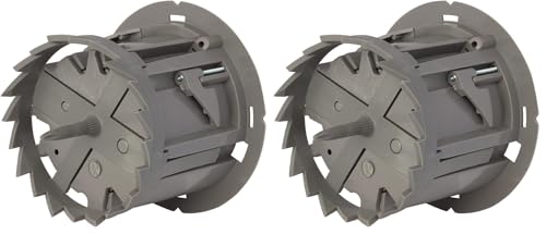 Image of Southwire MSBST250 Smart, Shark Tooth Integrated Fixture and Ceiling Electrical Box w /Hole Saw, Supports 6 lb, Gray (Pack of 2)