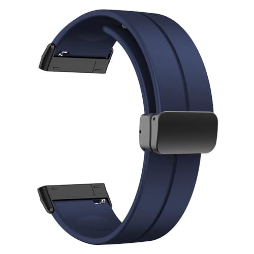 Image of T TECLUSIVE Soft Silicone Strap Band with Magnetic Lock Compatible for Fitbit Versa 4 / Versa 3 / Sense 2 | Adjustable Silicone Rubber Band for Versa 4 3 Sense
