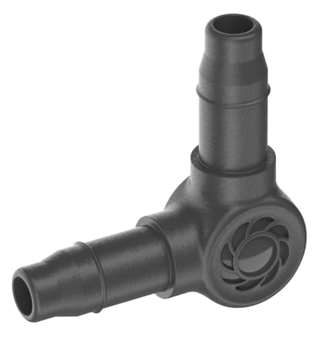 Gardena sistema Micro-Drip pieza en L 4,6 mm (3/16 pulgadas): Modifica la dirección 90 grados en tubos de distribución o de gotero, instalación sin dobleces, conexión Easy & Flexible (13212-20)