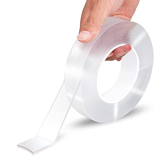 Image of Ronest Nano Super Strong Adhesive Two Way Tape, Double Sided Tape for Wall, Car, Carpet, Floors, 3mm Roll of Thin Reusable, Heavy Duty Grip Tape, Safe Waterproof Tape, Strong Sticky Wall Tape, (3M)