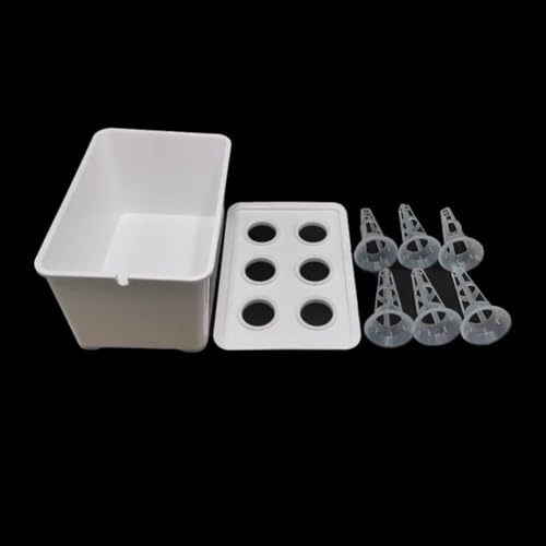 Opatiny Kit per coltivazione idroponica indoor: sistema di piante autoirriganti per erbe, scatola di coltivazione in plastica per la coltura dell'acqua, design salvaspazio, 12 x 18 x 10,5, bianco