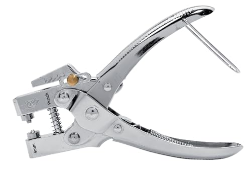 Rapid RP05 Ösenzange Set mit Lochfunktion – Inklusive 105 Ösen (4 mm), Verchromt, Für Leder, Textilien, Schuhe, Segeltuch – 2-in-1 Ösenzange und Lochzange