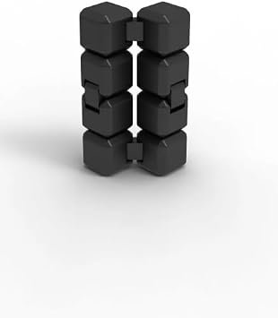 Infinity Cube Sonsuzluk Küpü - Stres Alıcı Parmak Oyuncağı, Dikkat Dağıtıcı Anti Stres Aksesuarı, Yetişkin ve Çocuk İçin Eğitici Odaklanma Küpü (Farklı Renk Seçenekleri) (siyah)