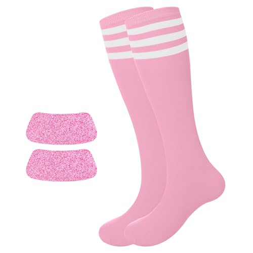 Image of Panitay 2 /12 /16 /24 Pairs Softball Soccer Socks Glitter Eye Black Stickers Team Spirit Accessories for Youth Women Sport Wear