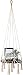 Mkono Hanging Shelf Macrame Plant Hanger Flower Pot Holder Boho Home Decor (with Wood Plate)