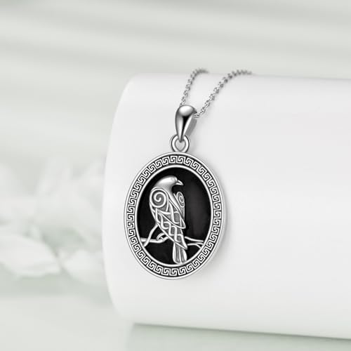 Black Onyx Necklace Raven/Phoenix/Peacock Necklace Gothic Jewelry Gifts for Women Men4