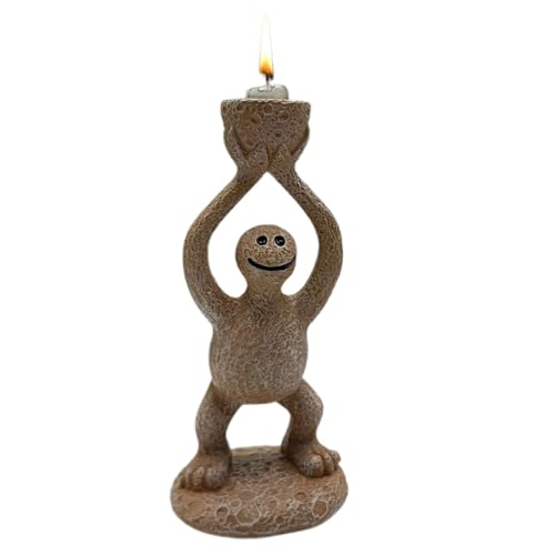 Candelabro de estatuas abstractas, soporte para velas altar | Soporte de mano Altar Tealight,Portavelas de Halloween con linda expresión para estantería, mesita de noche, mesa de café, alféizar de