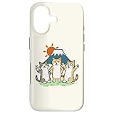 富士山 ねこ 初日の出 太陽 謹賀新年 お正月 新春 かわいい おもしろ スマホケース iPhone 17 用