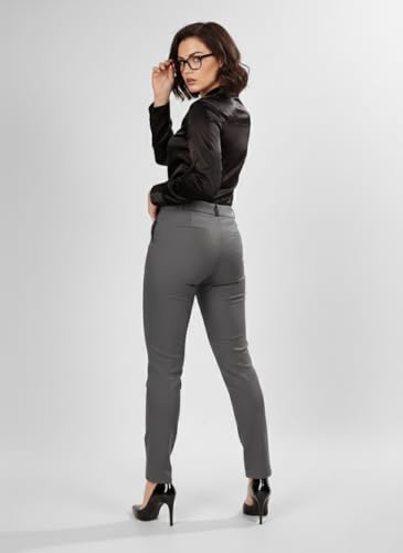 Image of modny Formal Trousers for Women Premium Polycotton, Regular Fit, Straight Pant for Girls | Ideal for Office, College & Professional Wear