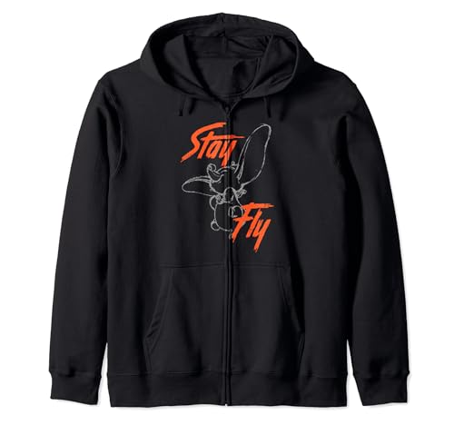 Sweat Dumbo Disney Stay Fly avec capuche et fermeture éclair pour homme et femme
