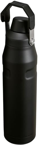 Image of Stanley IceFlow Fast Flow Water Bottle 36 oz | Angled Spout Lid | Lightweight and Leakproof for Travel and Sports | Insulated Stainless Steel | BPA-Free | Black 2.0
