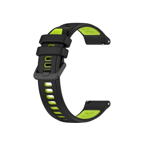 18mm 20mm 22mm�V���J�Q���^���x���g�ɓK������Garmin Venu/Vivoactive 3 Music/Vivoactive 4S 4/Forerunner 245(Black green,20mm)
