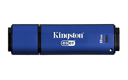 Preisvergleich Produktbild Kingston DTVP30AV 8GB Speicherstick USB 3.0 (256-Bit: Hardwareschlüsselung) blau