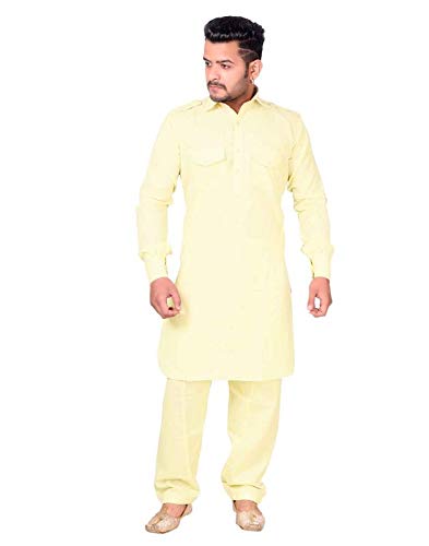 yellow pathani suit