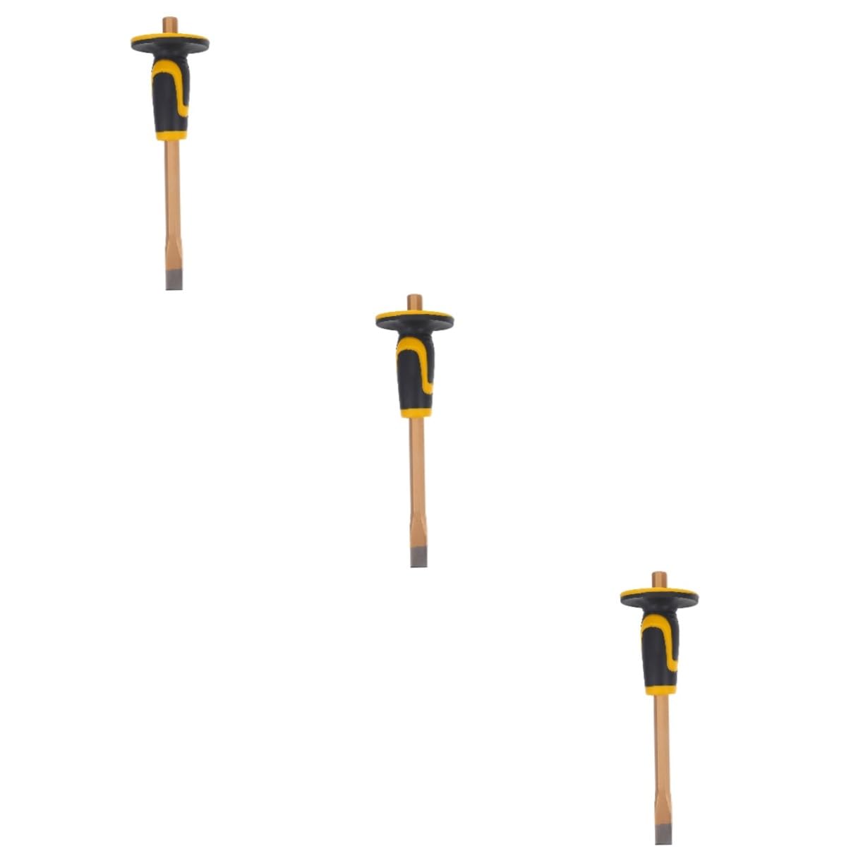 ULTECHNOVO 3pezzi Scalpello Da Muratore Heavy Duty Con Protezione Per Mano Utensile Per Lavori Muratura Taglio e Scultura Di Pietra Mattone