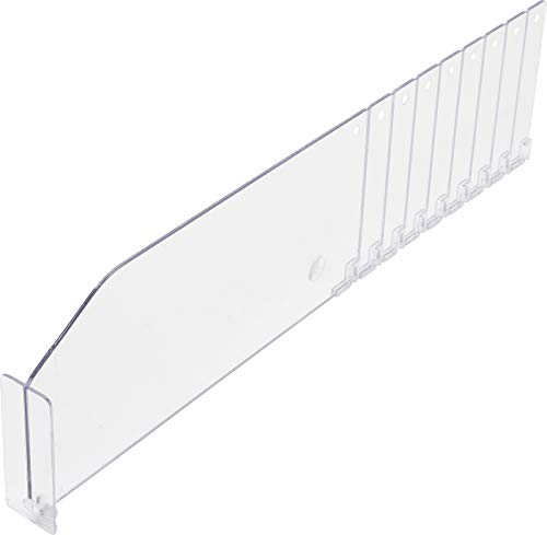 BGS 89957 | Kunststoff-Trenner | transparent | 285/480 x 120 mm | abknickbar | mit Frontbegrenzer