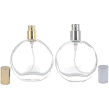 2 Pack 50ml Refillable Perfume Bottle Travel Glass Perfume Atomizer Fine Mist Spray Bottle Toiletries Sample Container for Dispensing Fragrance