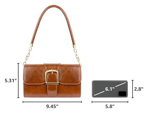 Image of Shoulder Bag for Women, Faux Leather Women's Shoulder Handbags, Fashionable Tote Purses for Women