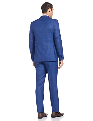 Image of Raymond Wool Blend Men's Full Sleeve Contemporary FIT Dark Blue Formal Suit