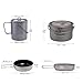 BFHRDESX Compatible for Widesea Titanium Camping Cookware Set – Pot, Frying Pan & Picnic Kitchen Gear for Hiking Trekking(1950ML Titanium Pot)