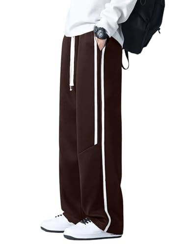 Image of GRECIILOOKS Korean Style Track Pants for Men - Loose Fit Lycra Cargo Joggers | Trendy Gym & Streetwear Bottoms with Utility Pockets (Available in Plus Size)