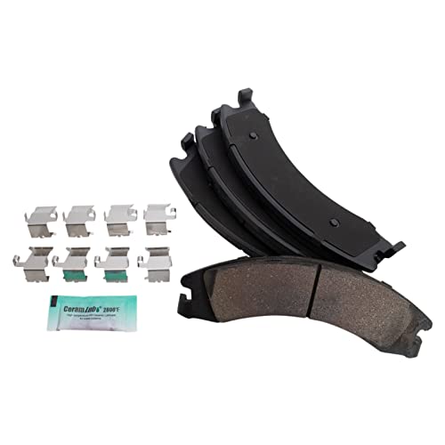 Image of TRQ Rear Brake Pad & Rotor Kit Ceramic Compatible with 2008-2019 Ford E-350 Super Duty