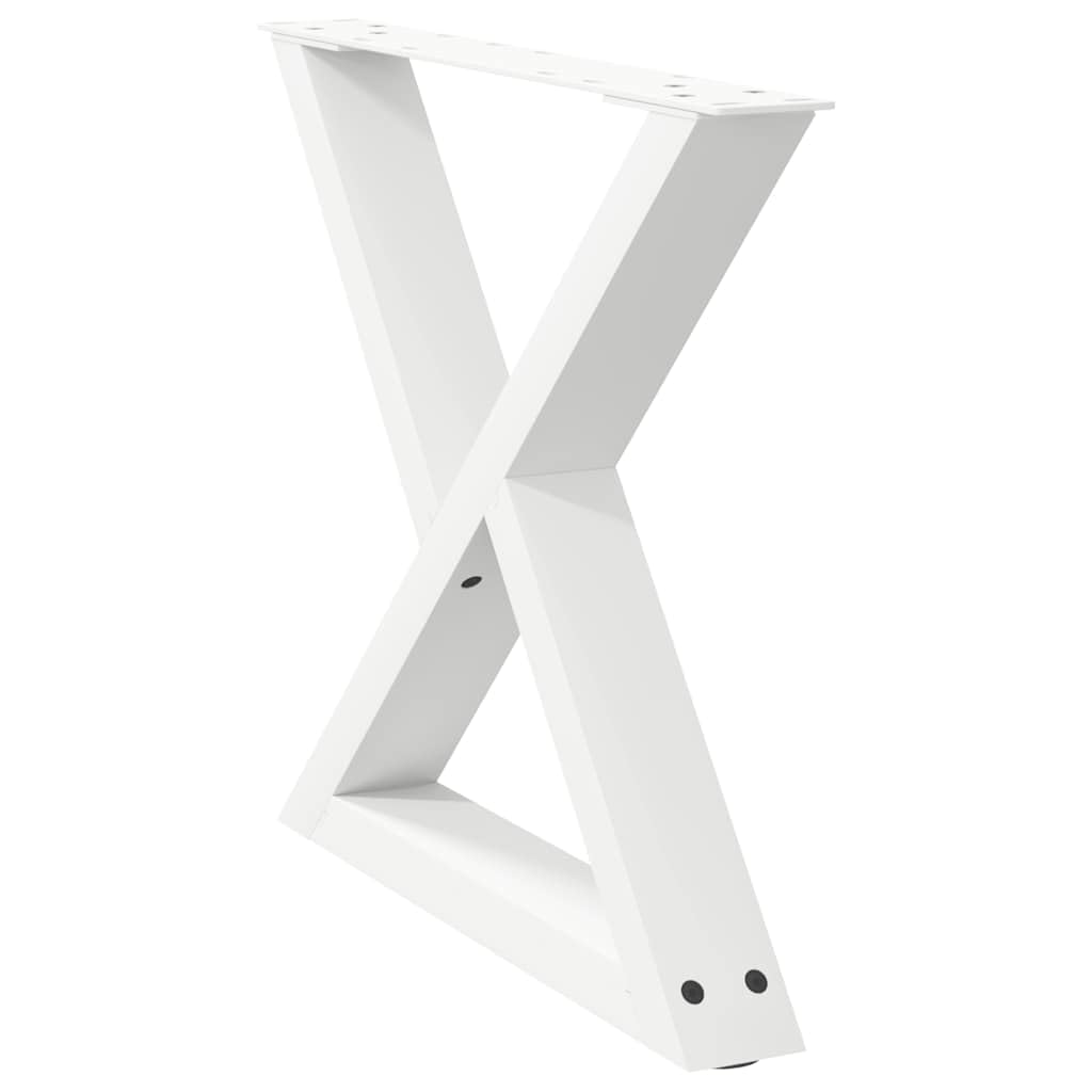 vidaXL Nogi do stolika kawowego 2 szt. Białe 60x(42-43,3) cm Stal