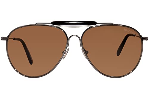 Tom Ford Sunglasses FT 0995 Raphael- 02 08E Shiny Gunmetal, t Logo/Vintage B2