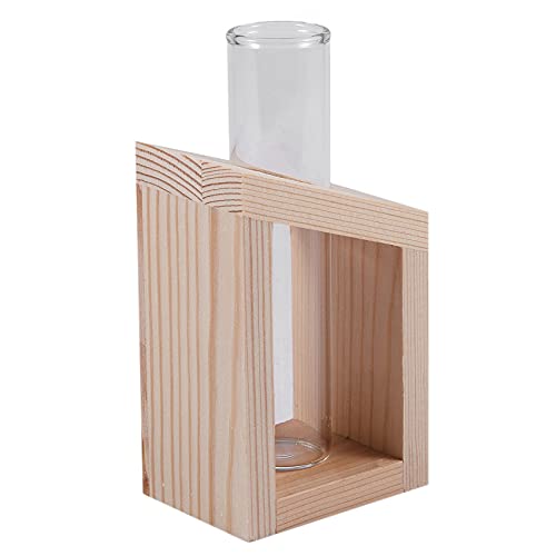 Support en bois pots de fleurs tube cristal hydroponique - 5