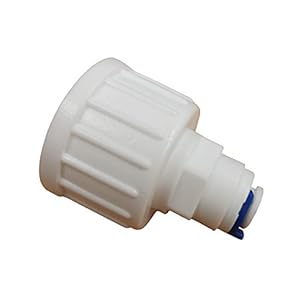 3/4″ bsp to 1/4″ Pushfit Connector – Feed Water Connection Fitting – (Fridge Freezer Water Filter Plumbing Fitting or Any Water System with 1/4″ lldpe Water Pipe)