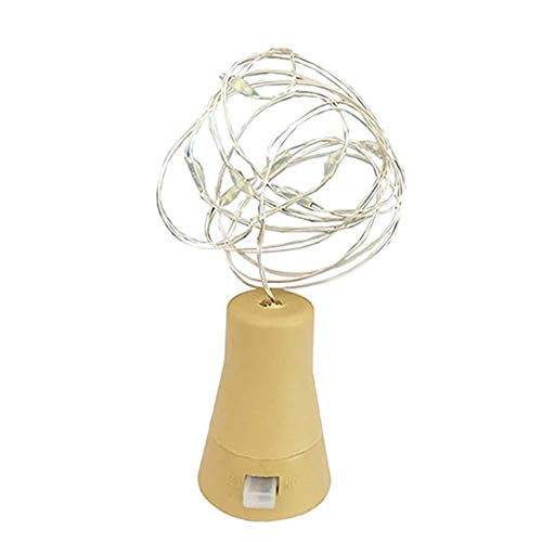 Doitsa 1 Pack Solar energy Bottle Lights Cork Lights for Wine Bottles Copper Wire Fairy Lights for Parties Table Centrepiece Decoration