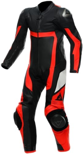 Dainese Gen-Z 1-Teiler Perforierte Kinder Lederkombi, schwarz/rot, 164