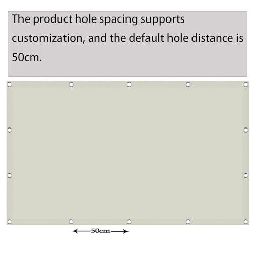 Voile d'ombrage rectangle 3.4x4.4m blanc imperméable avec œillets pour terrasse et extérieur - 6