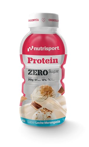 NUTRISPORT – Protein Zero | Suplementos Deportivos | Proteinas para Masa Muscular | Batidos de Proteinas de Leche | Batidos para Adelgazar| Proteinas Gym | 12x330ml (330 ml, Leche Merengada)