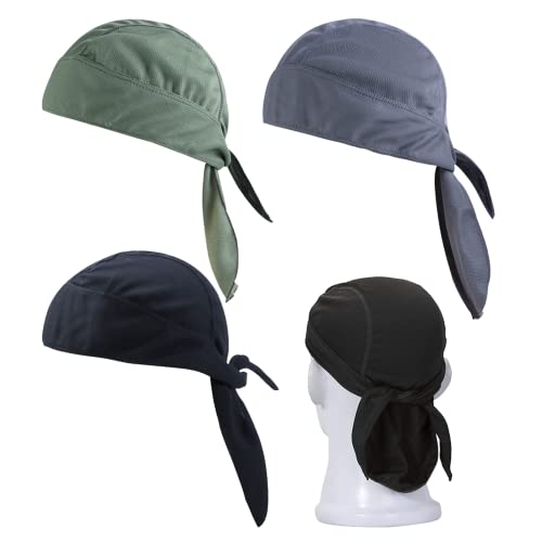 Bandana Cap 3 Stücke Fahrrad Mütze Kopftuch Pirat Radfahren Bandana Helm Uv Schutz Stirnband Bandana Sports Bandana Cap Set Atmungsaktiv Pirat Kopftuch Für Laufen Fahrrad Motorrad Fahren(3 Farben) Cover
